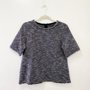 NWT Banana Republic Recycled Lurex Tweed Shirt S